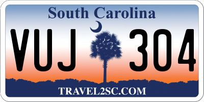 SC license plate VUJ304