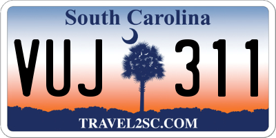 SC license plate VUJ311