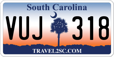 SC license plate VUJ318