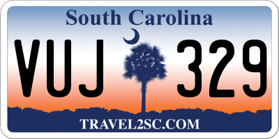 SC license plate VUJ329