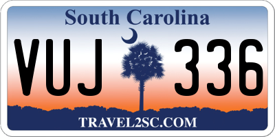 SC license plate VUJ336