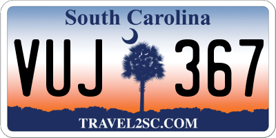 SC license plate VUJ367