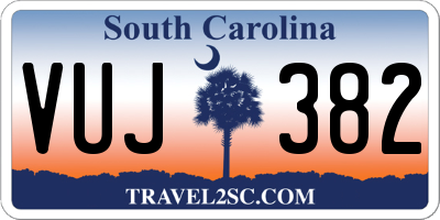SC license plate VUJ382