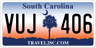 SC license plate VUJ406