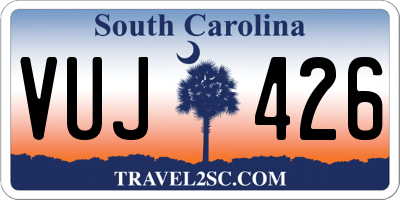 SC license plate VUJ426