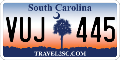 SC license plate VUJ445
