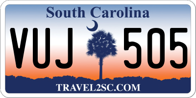 SC license plate VUJ505
