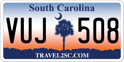 SC license plate VUJ508