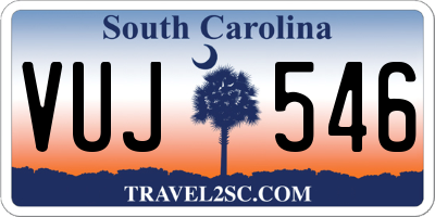 SC license plate VUJ546