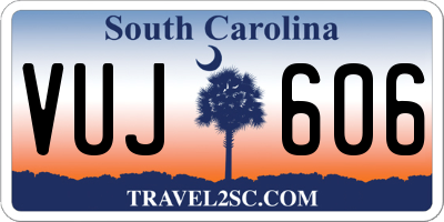 SC license plate VUJ606