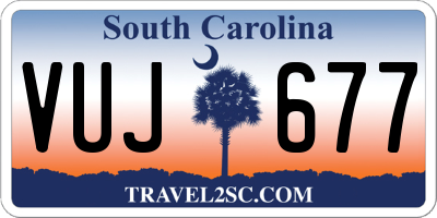 SC license plate VUJ677