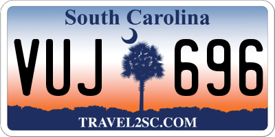 SC license plate VUJ696