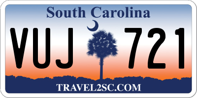 SC license plate VUJ721