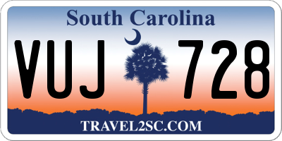 SC license plate VUJ728