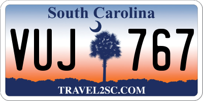 SC license plate VUJ767