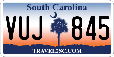 SC license plate VUJ845