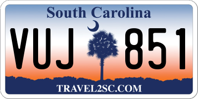 SC license plate VUJ851