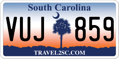 SC license plate VUJ859