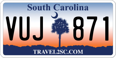 SC license plate VUJ871