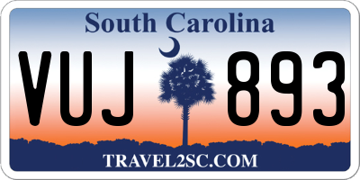 SC license plate VUJ893