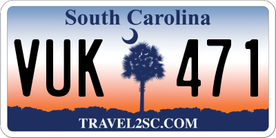 SC license plate VUK471