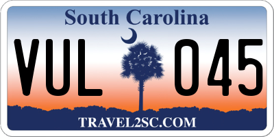 SC license plate VUL045