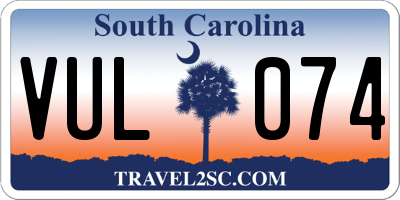 SC license plate VUL074