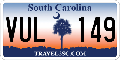 SC license plate VUL149
