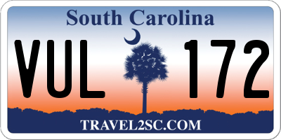 SC license plate VUL172