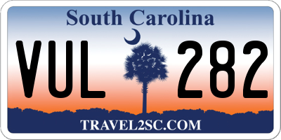 SC license plate VUL282