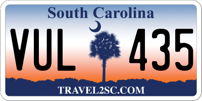 SC license plate VUL435