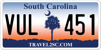 SC license plate VUL451