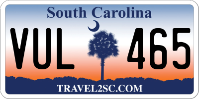 SC license plate VUL465