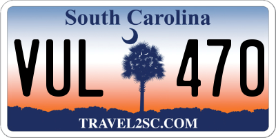 SC license plate VUL470