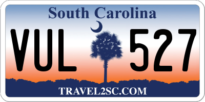 SC license plate VUL527
