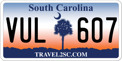 SC license plate VUL607