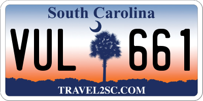 SC license plate VUL661