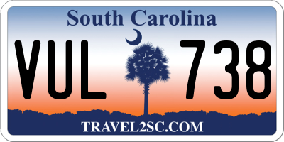 SC license plate VUL738