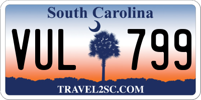 SC license plate VUL799