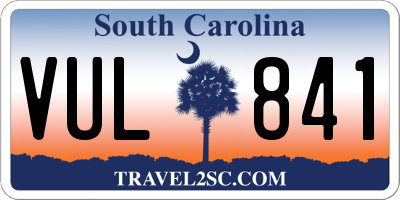SC license plate VUL841