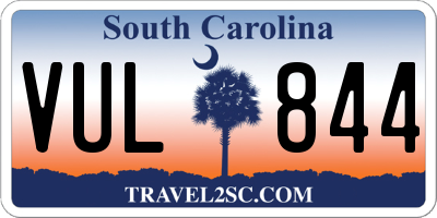 SC license plate VUL844