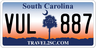 SC license plate VUL887