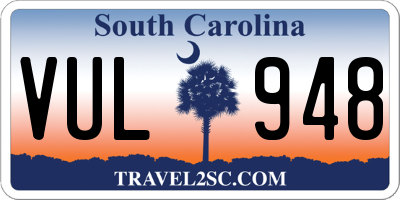 SC license plate VUL948
