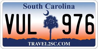 SC license plate VUL976