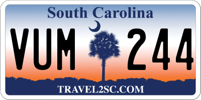 SC license plate VUM244
