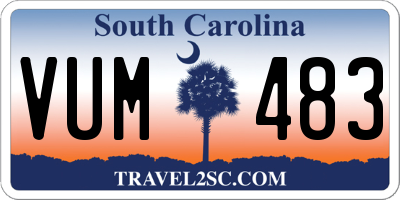 SC license plate VUM483
