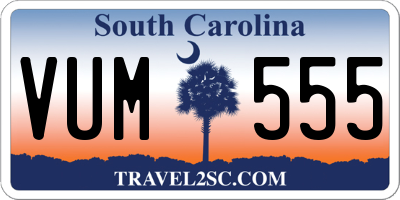 SC license plate VUM555