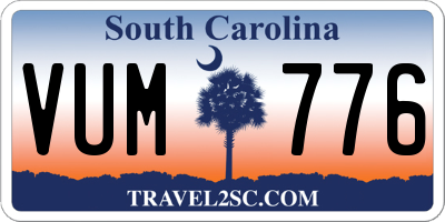 SC license plate VUM776