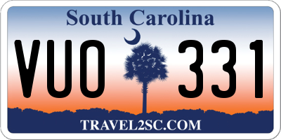 SC license plate VUO331