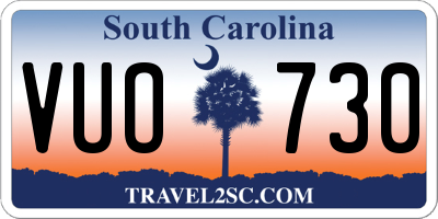 SC license plate VUO730